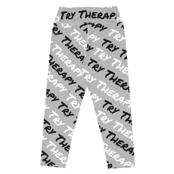 Try Therapy Stretch High-waist Capri Leggings (Grey)
