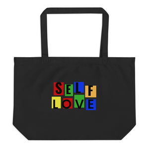 Self Love large organic tote bag