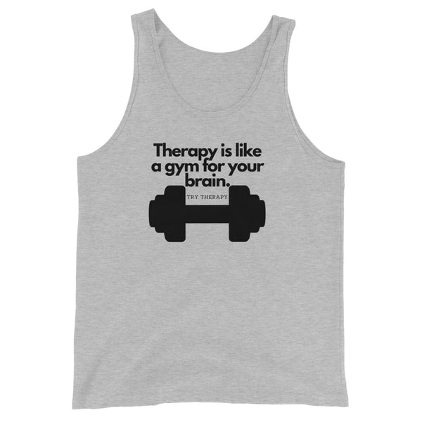 Therapy is a gym Unisex Tank Top