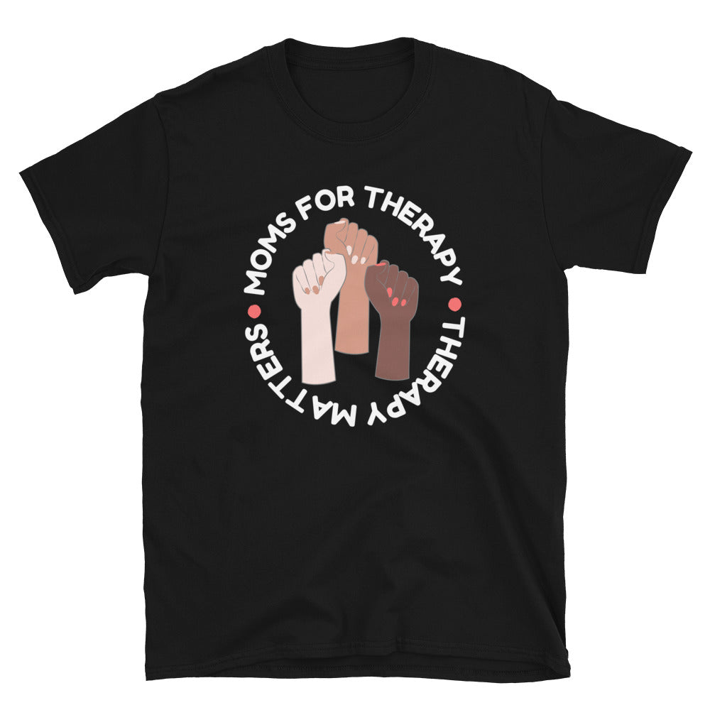 Mom for Therapy black T